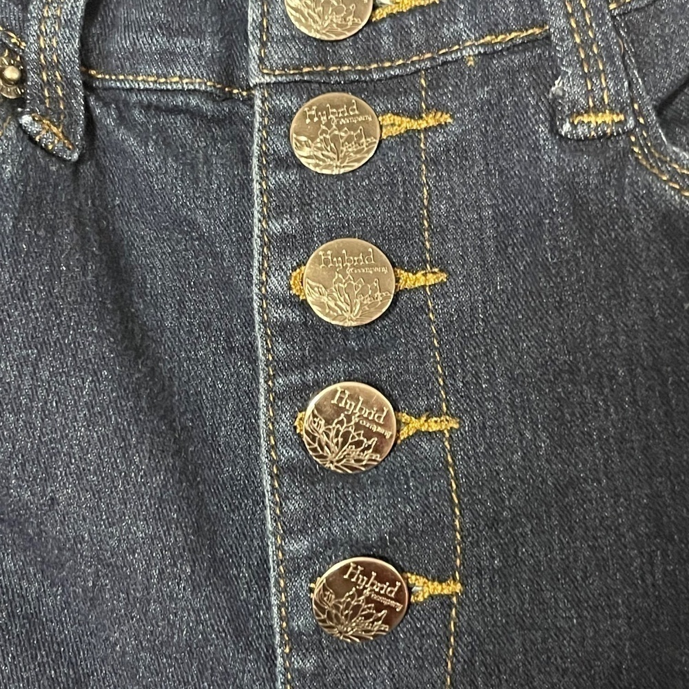 Hybrid & Company High-Rise Skinny Button-Fly Jeans Size 7 - Picture 3 of 7
